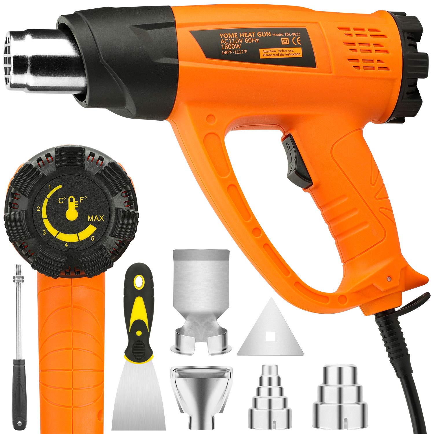 Algopix Similar Product 18 - Heat Gun Variable Temperature Yome