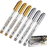 Algopix Similar Product 15 - Gold and Silver Metallic Marker Pens