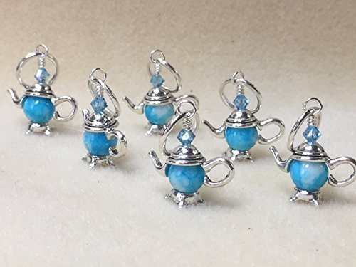 Algopix Similar Product 15 - Teapot Stitch Markers for Knitting or