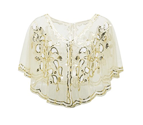 Algopix Similar Product 9 - Metme Womens Shawl Sequin Beaded Wraps