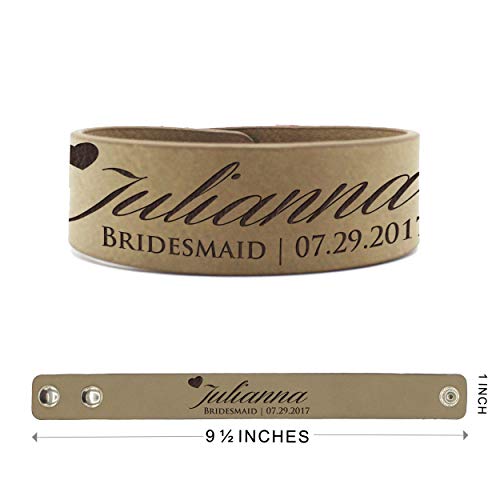 Algopix Similar Product 11 - Custom Engraved Wedding Party Bracelets