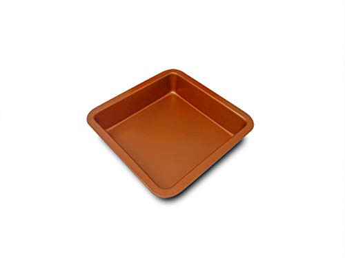 Algopix Similar Product 3 - Copper Colored Square Baking Tin Pan by
