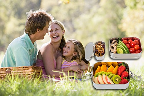 Algopix Similar Product 5 - Stainless Steel Bento Lunch Box 3In1