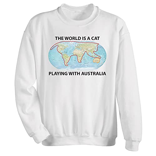 Algopix Similar Product 3 - WHAT ON EARTH Mens The World is a Cat