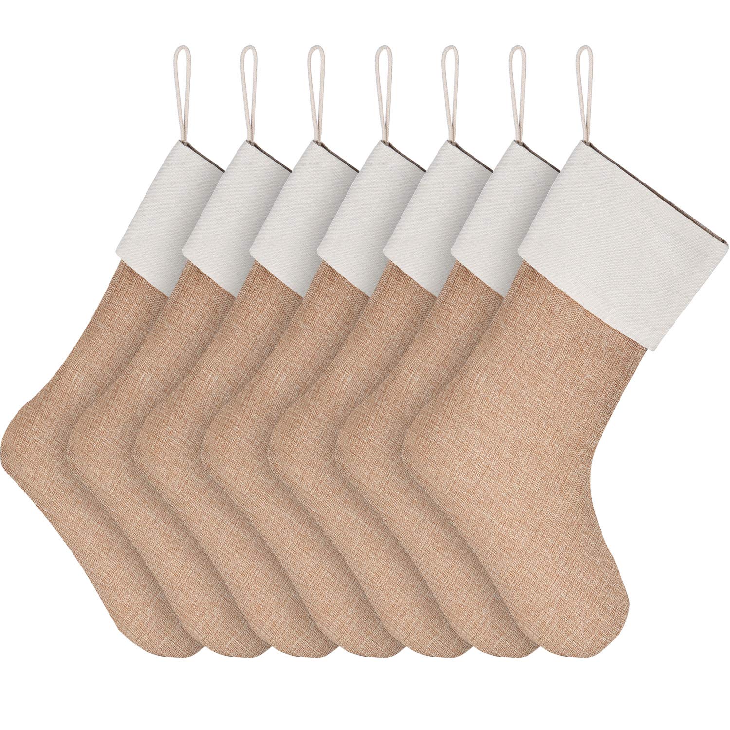 Algopix Similar Product 3 - Sunshane Burlap Christmas Stockings