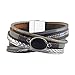 Algopix Similar Product 20 - GelConnie Agate Leather Cuff Bracelet