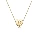 Algopix Similar Product 13 - Tiny Gold Initial Heart Necklace14K
