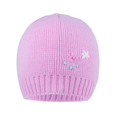 Algopix Similar Product 19 - Kids Two Flower Winter Knit Hat Light