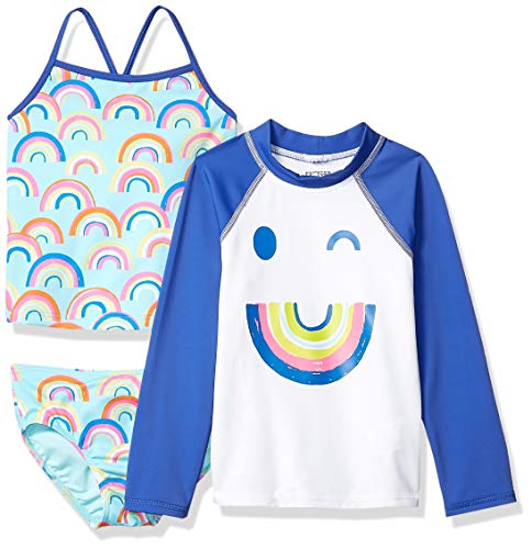 Algopix Similar Product 17 - Spotted Zebra Girls Tankini Rashguard