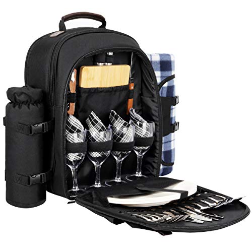 Algopix Similar Product 2 - Sunflora Picnic Backpack for 4 Person
