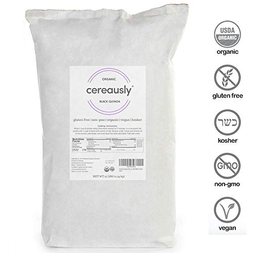 Algopix Similar Product 1 - CEREAUSLY Organic Black Quinoa in Bulk
