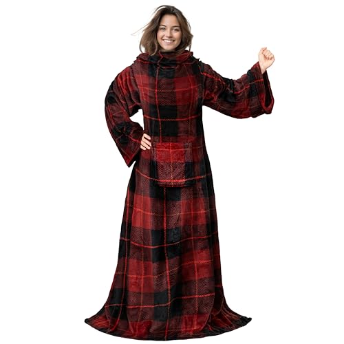 Algopix Similar Product 14 - PAVILIA Wearable Blanket with Sleeves