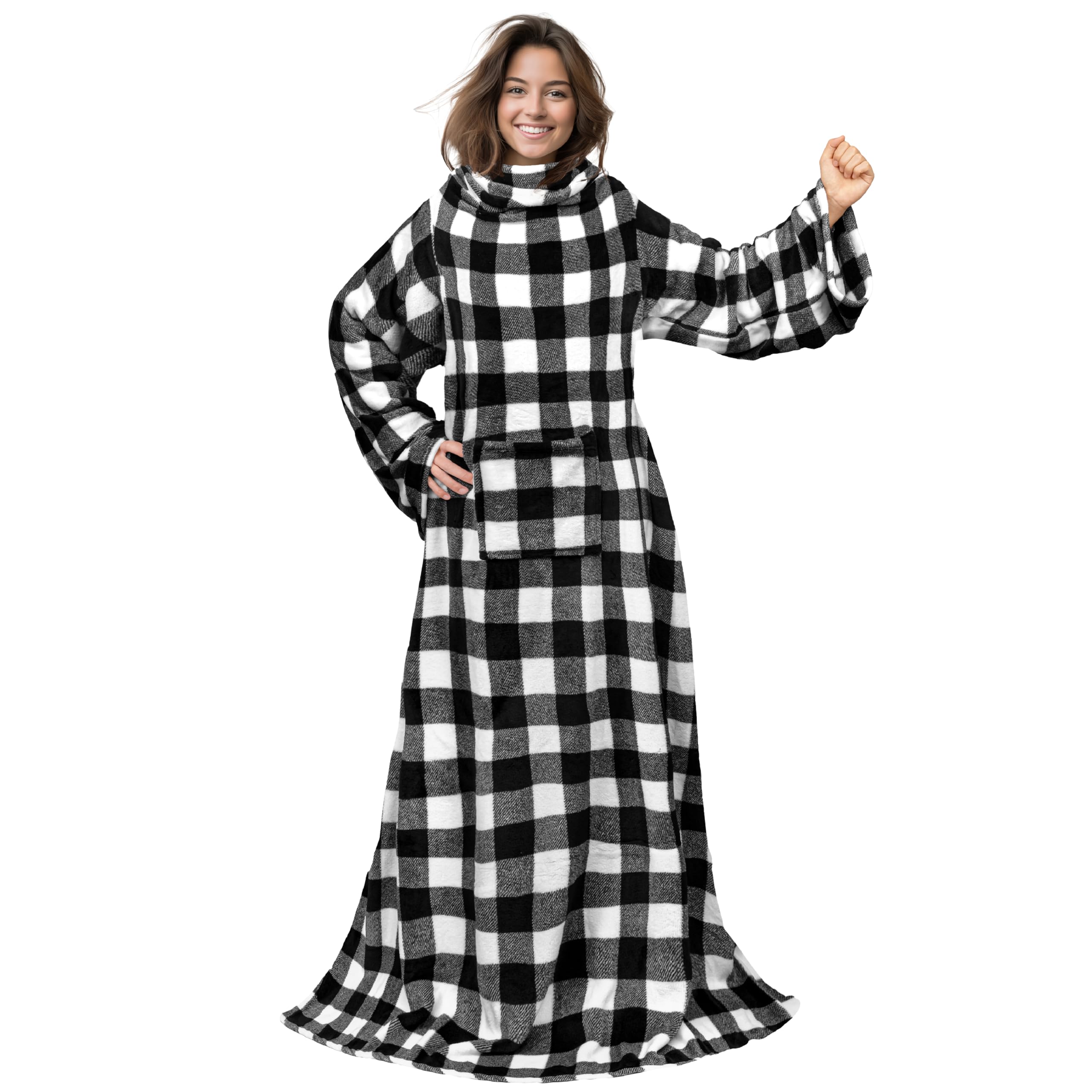 Algopix Similar Product 11 - PAVILIA Fleece Wearable Blanket with
