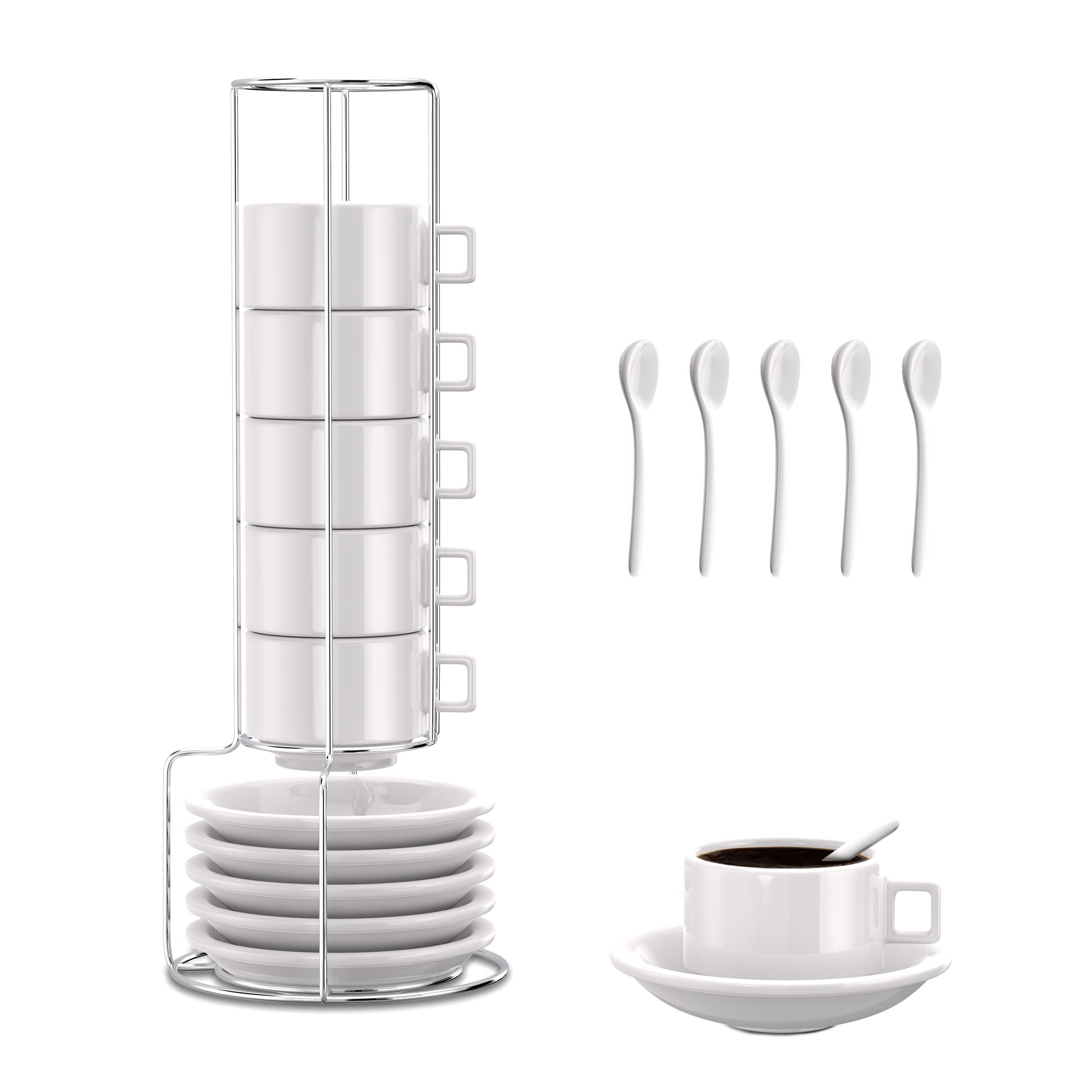 Algopix Similar Product 18 - Houseables Espresso Cups and Saucers