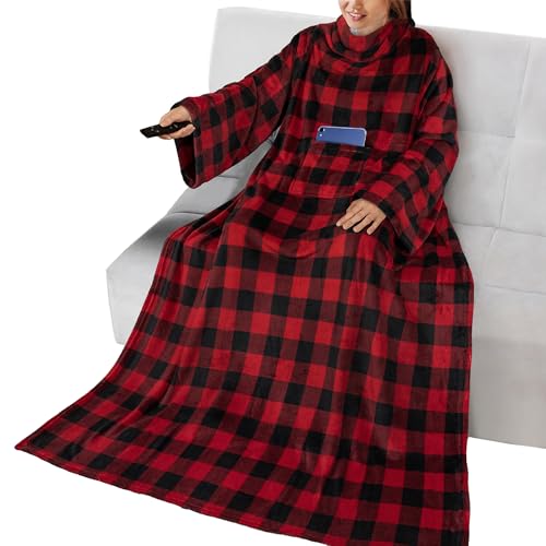 Algopix Similar Product 13 - PAVILIA Wearable Blanket with Sleeves
