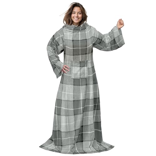 Algopix Similar Product 17 - PAVILIA Wearable Blanket with Sleeves