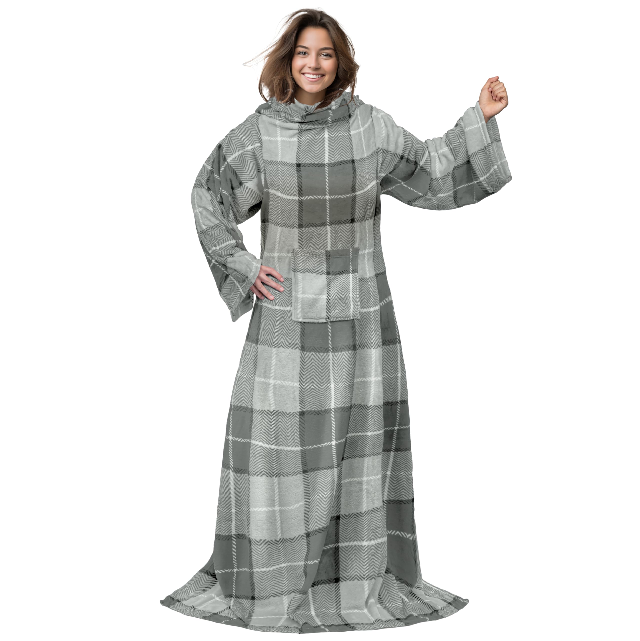 Algopix Similar Product 14 - PAVILIA Wearable Blanket with Sleeves