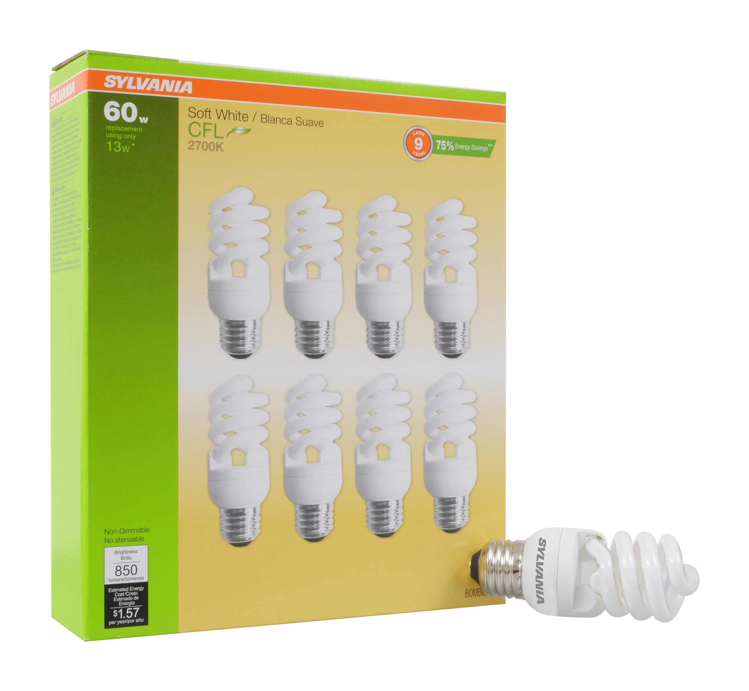 Algopix Similar Product 20 - Sylvania CFL T2 Twist Light Bulb 60W