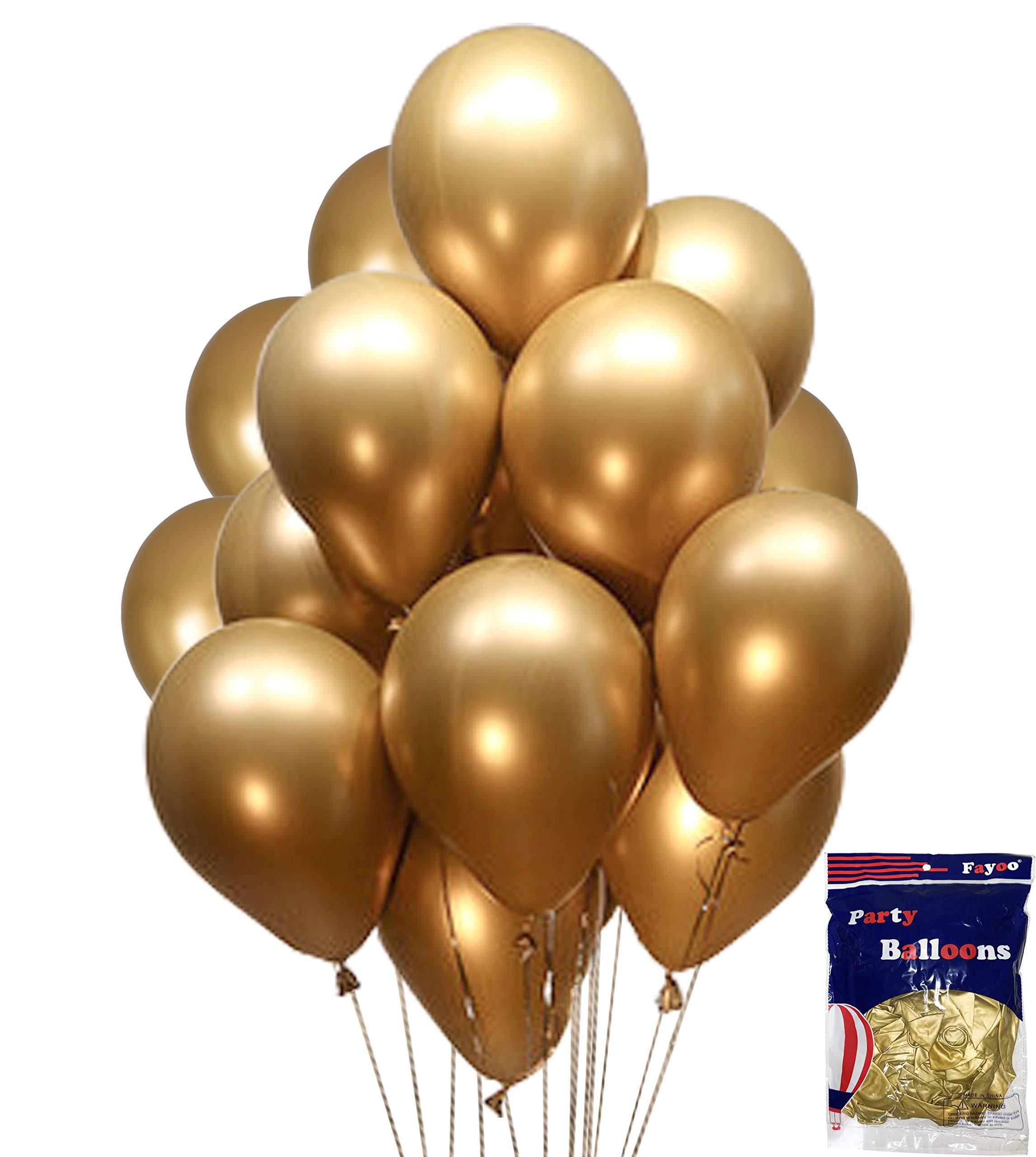 Algopix Similar Product 2 - Fayoo Gold Balloons 12 Gold Metallic