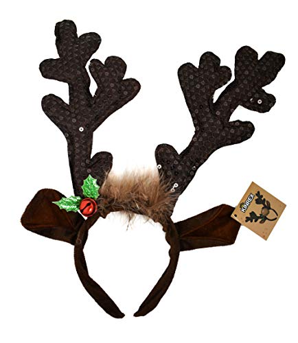 Algopix Similar Product 7 - KINREX Christmas Reindeer Antlers Hat