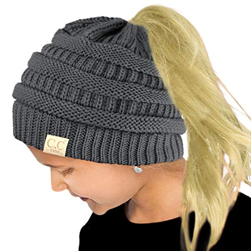 Algopix Similar Product 17 - Kids Ponytail Messy Bun BeanieTail Soft