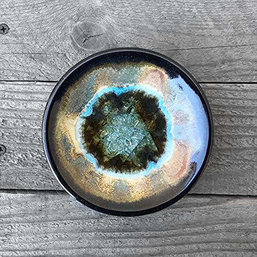 Algopix Similar Product 3 - Geode Ring Dish in Sienna and Black