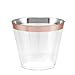 Algopix Similar Product 13 - 100 Rose Gold Rimmed Clear Hard Plastic