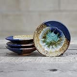 Algopix Similar Product 17 - Geode RIng Dish in Cobalt and Copper