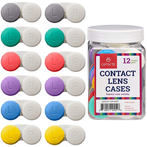 Algopix Similar Product 10 - Contact Lens Cases 12 Pack  Assorted
