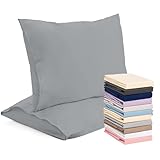 Algopix Similar Product 16 - Superity Linen Gray Pillow Cases 