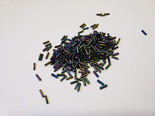 Algopix Similar Product 17 - CF - Black Iridescent Tube Beads