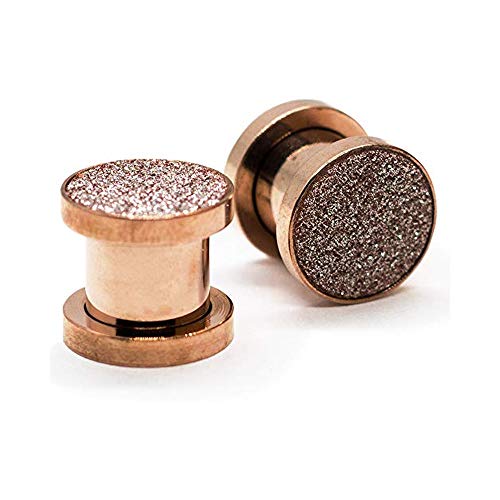 Algopix Similar Product 3 - Pierce2GO Rose Gold Sandpaper Ear Plug