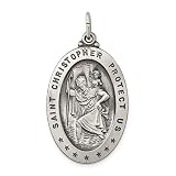 Algopix Similar Product 6 - 925 Sterling Silver St Christopher