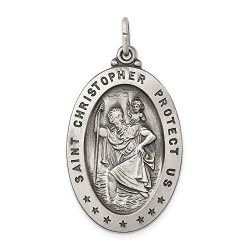 Algopix Similar Product 17 - 925 Sterling Silver St Christopher