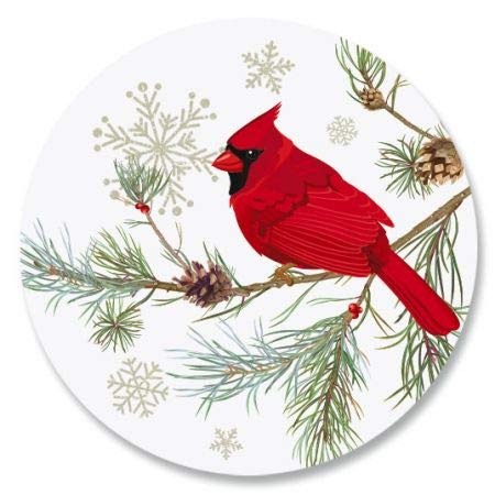 Algopix Similar Product 12 - Cardinal in Snow Envelope Seals Set of