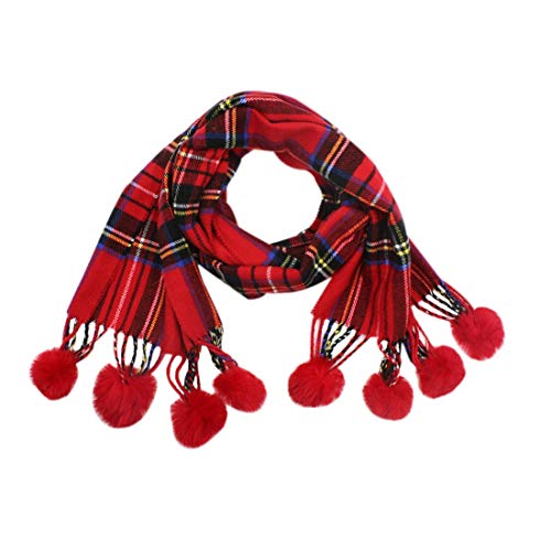 Algopix Similar Product 11 - Kids Teens Cashmere Winter Scarf Plaid