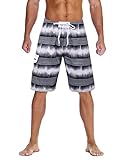 Algopix Similar Product 11 - Unitop Mens Striped Swim Trunks Long