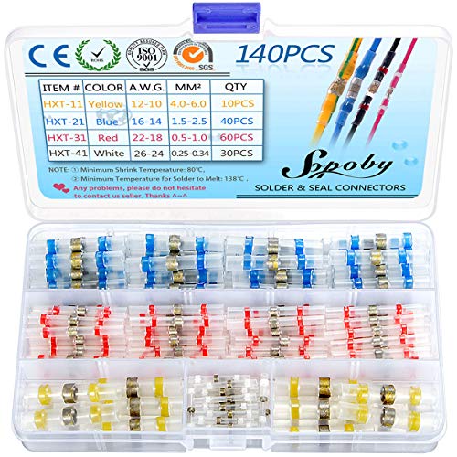 Algopix Similar Product 2 - 140 PCS Solder Seal Wire Connectors
