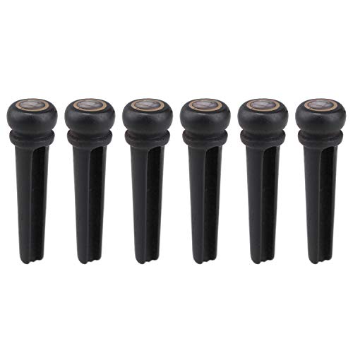 Algopix Similar Product 9 - Acoustic Guitar Bridge 6PCS Ebony