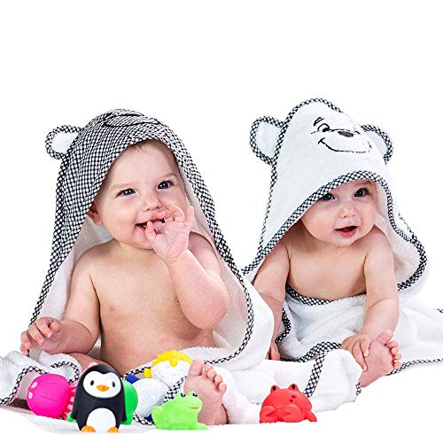 Algopix Similar Product 16 - 2 Pack Premium Baby Hooded Towels 