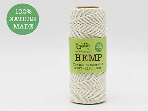 Algopix Similar Product 10 - Crafasso Hemp Twine Cord Spool 205ft