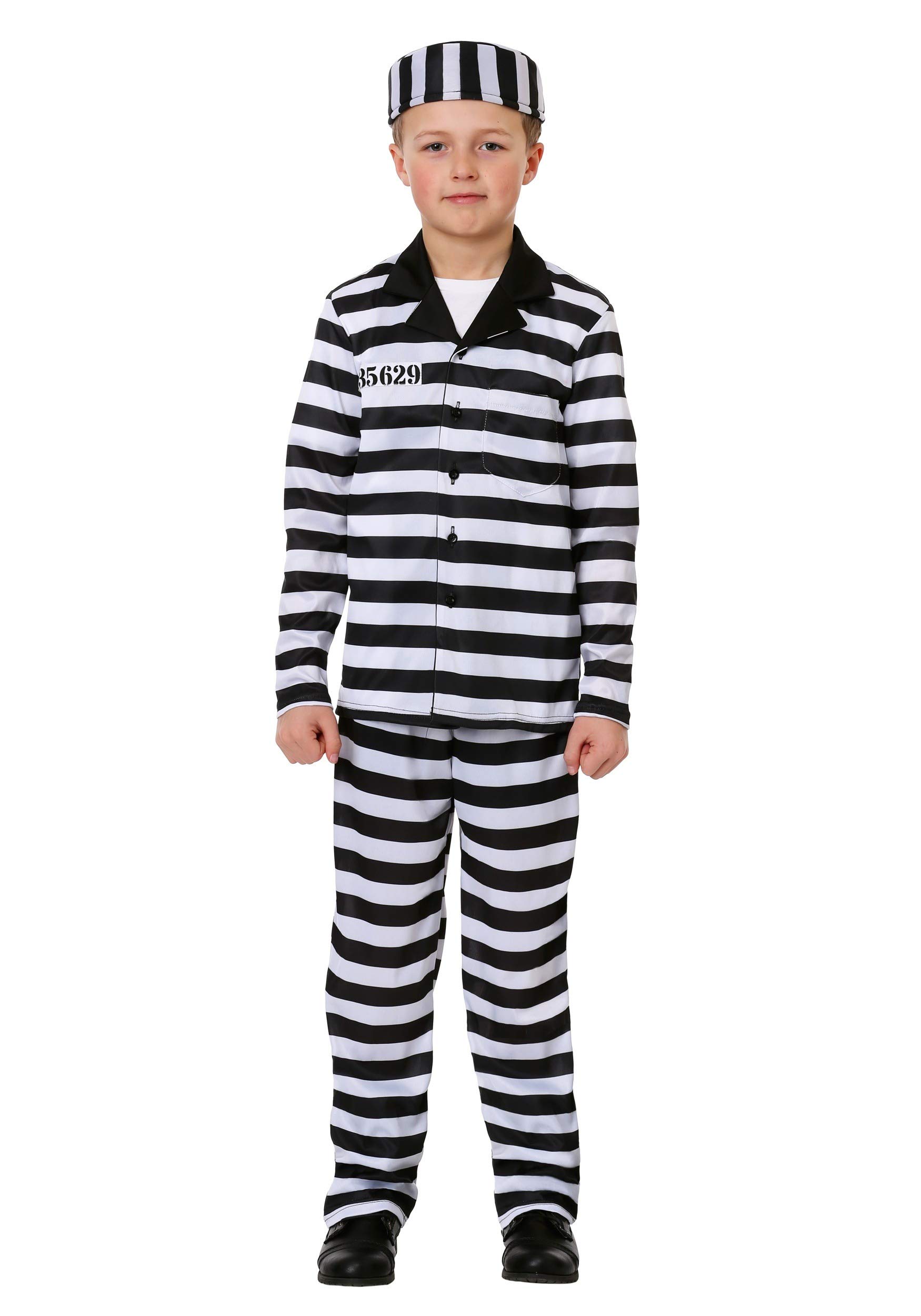 Algopix Similar Product 2 - Boy's Jailbird Costume Large