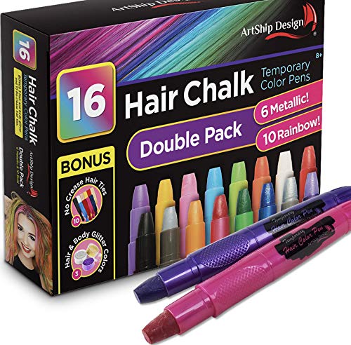 Algopix Similar Product 16 - 16 Colors Hair Chalk Double Pack With 6