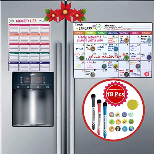Algopix Similar Product 18 - JAMS Dry Erase Fridge Calendar 17x12