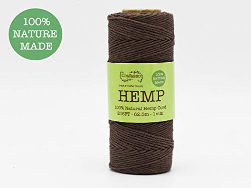 Algopix Similar Product 16 - Crafasso Hemp Twine Cord Spool 205ft