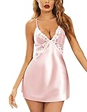 Algopix Similar Product 18 - Avidlove Women Satin Nightgown Mini
