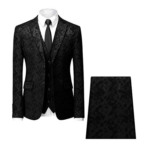 Algopix Similar Product 3 - MAGE MALE Mens 3Piece Floral Suit