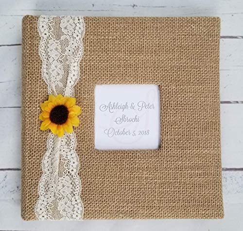 Algopix Similar Product 3 - Custom Rustic Sunflower Photo Album 