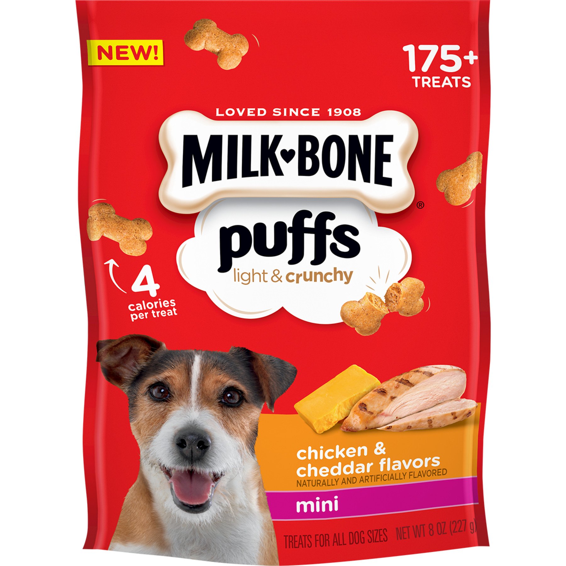 Algopix Similar Product 15 - MilkBone Puffs Dog Treats Chicken 