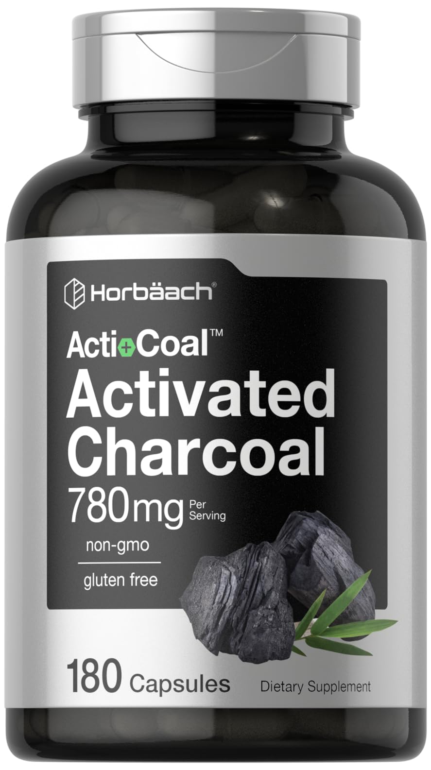 Algopix Similar Product 9 - Horbach Charcoal Pills 780mg 180